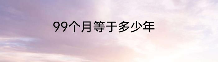 99个月等于多少年