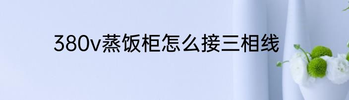 380v蒸饭柜怎么接三相线
