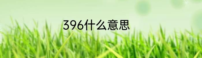 396什么意思