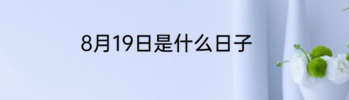 8月19日是什么日子