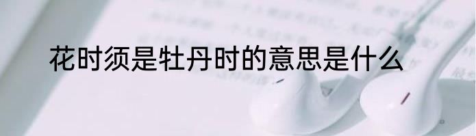 花时须是牡丹时的意思是什么