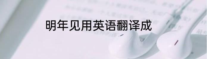 明年见用英语翻译成