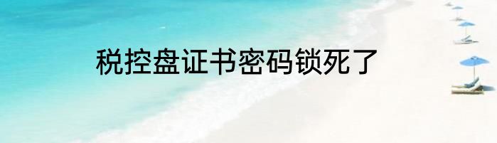 税控盘证书密码锁死了