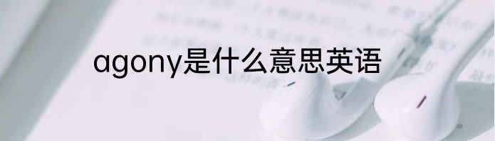 agony是什么意思英语