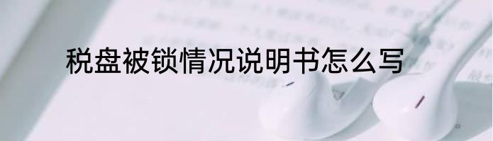 税盘被锁情况说明书怎么写