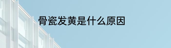 骨瓷发黄是什么原因