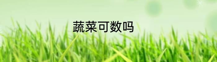 蔬菜可数吗