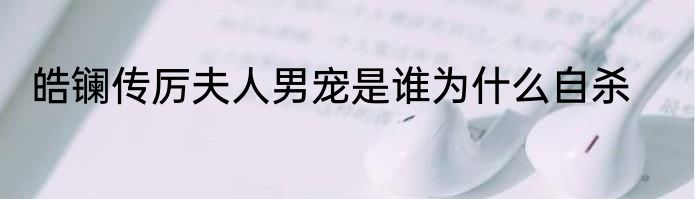 皓镧传厉夫人男宠是谁为什么自杀