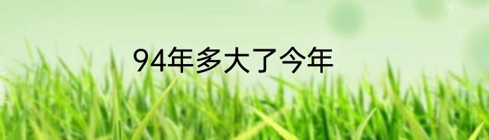 94年多大了今年