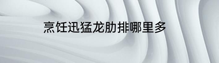 烹饪迅猛龙肋排哪里多