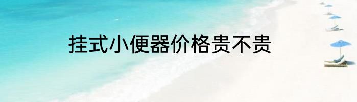 挂式小便器价格贵不贵