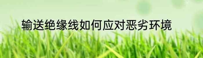 输送绝缘线如何应对恶劣环境