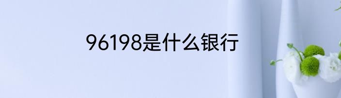96198是什么银行
