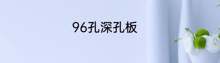 96孔深孔板