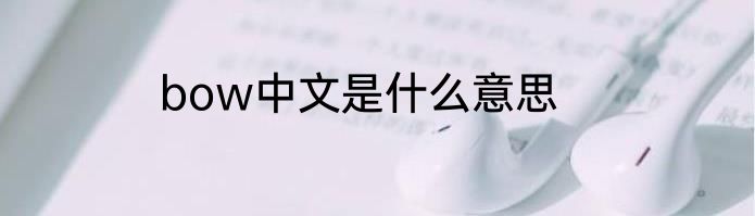 bow中文是什么意思