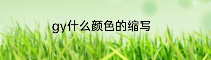 gy什么颜色的缩写