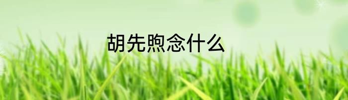 胡先煦念什么