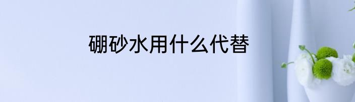 硼砂水用什么代替