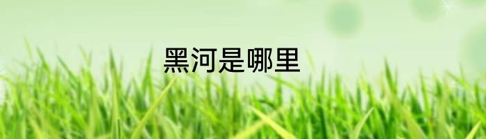 黑河是哪里