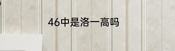 46中是洛一高吗
