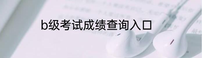 b级考试成绩查询入口