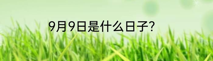 9月9日是什么日子?