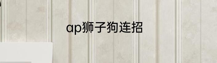 ap狮子狗连招