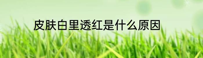 皮肤白里透红是什么原因