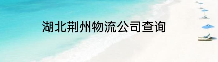 湖北荆州物流公司查询