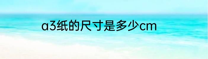 a3纸的尺寸是多少cm