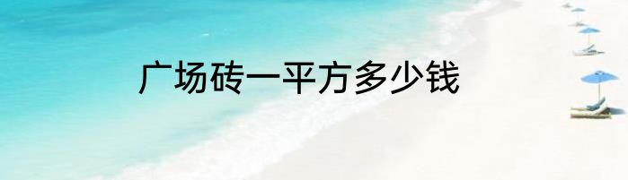 广场砖一平方多少钱