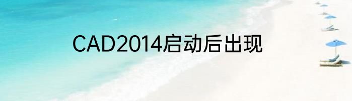 CAD2014启动后出现