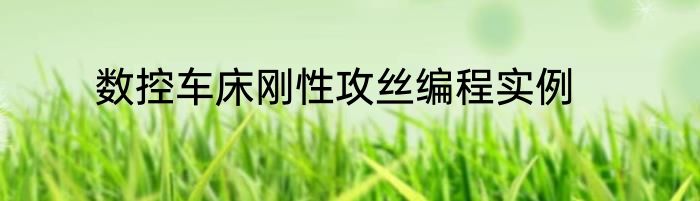 数控车床刚性攻丝编程实例