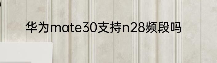 华为mate30支持n28频段吗