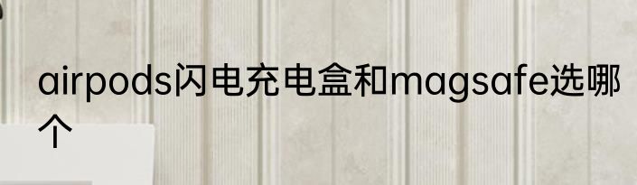airpods闪电充电盒和magsafe选哪个