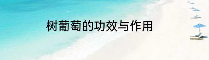 树葡萄的功效与作用