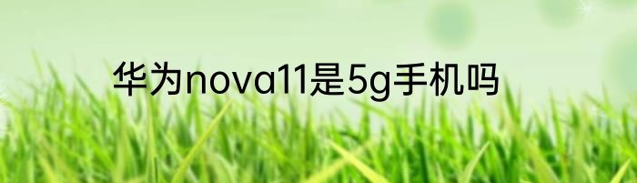 华为nova11是5g手机吗