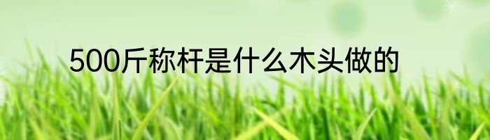 500斤称杆是什么木头做的