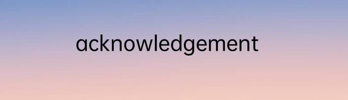 acknowledgement