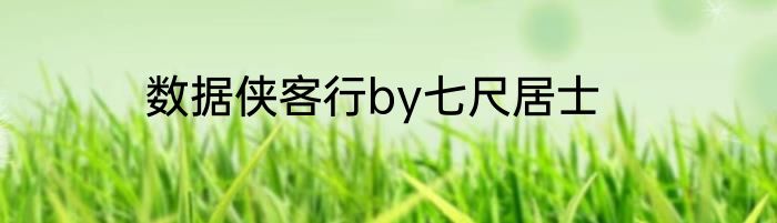 数据侠客行by七尺居士