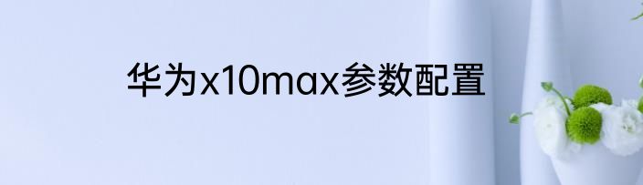 华为x10max参数配置