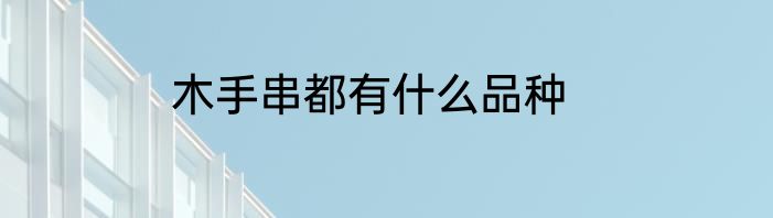 木手串都有什么品种