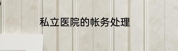 私立医院的帐务处理