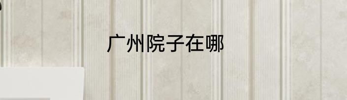 广州院子在哪