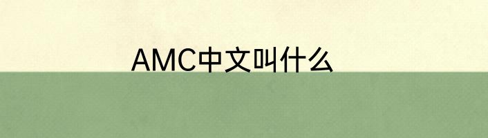 AMC中文叫什么