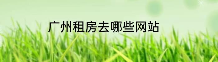 广州租房去哪些网站