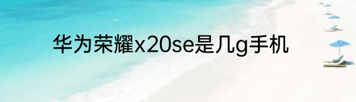 华为荣耀x20se是几g手机