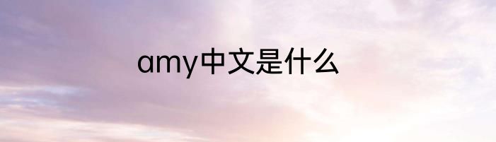 amy中文是什么