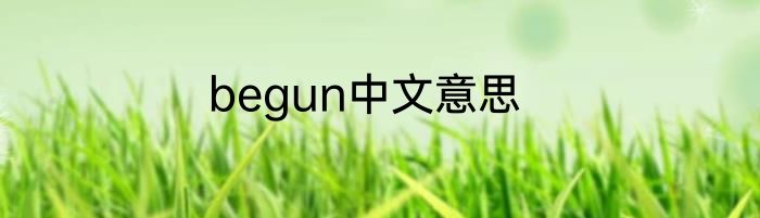 begun中文意思