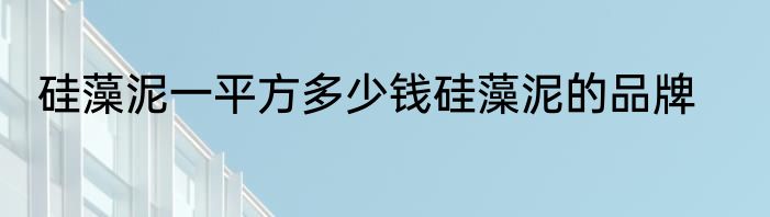 硅藻泥一平方多少钱硅藻泥的品牌